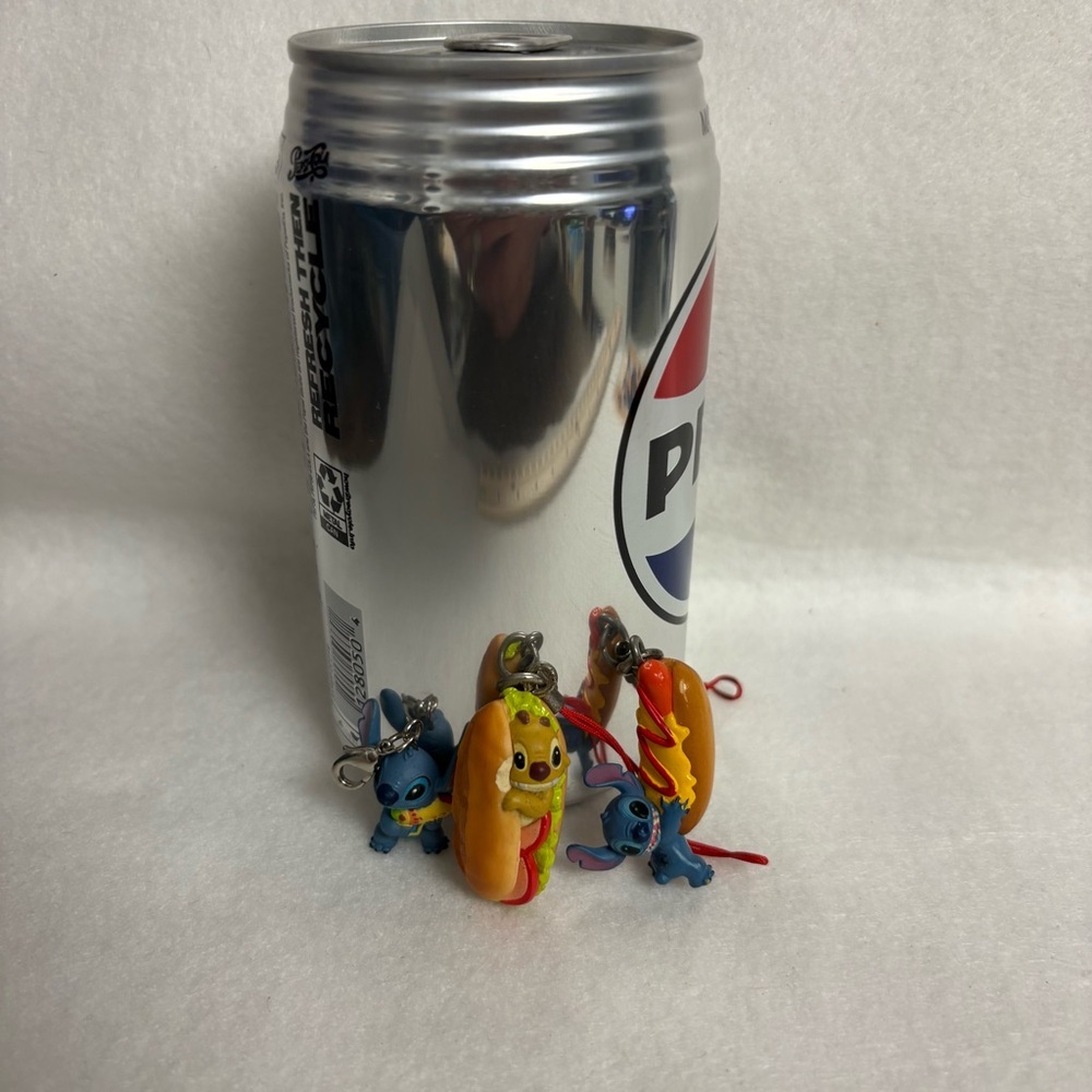 Set of 3 STITCH Hot Dog Reuben Charm Disney Japan Gachapon - Picture 2 of 8